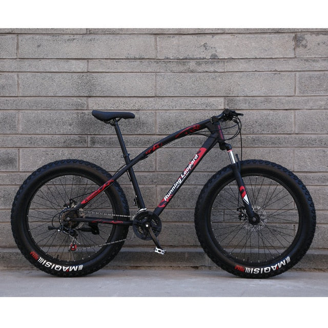 Cambio de velocidad de la bicicleta de grasa Bicicleta de montaña de fondo, neumáticos súper anchos 4.0, bicicleta de arena y nieve, bicicleta de estudiante masculino y femenino