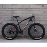Cambio de velocidad de la bicicleta de grasa Bicicleta de montaña de fondo, neumáticos súper anchos 4.0, bicicleta de arena y nieve, bicicleta de estudiante masculino y femenino