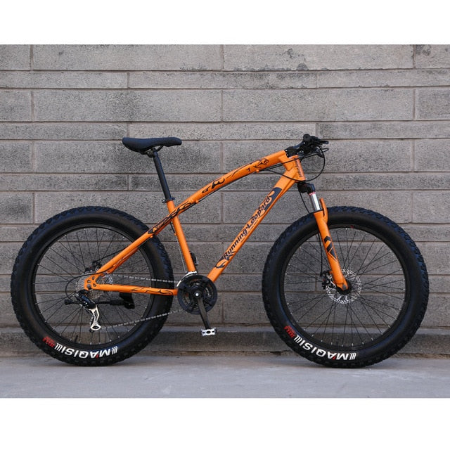 Cambio de velocidad de la bicicleta de grasa Bicicleta de montaña de fondo, neumáticos súper anchos 4.0, bicicleta de arena y nieve, bicicleta de estudiante masculino y femenino