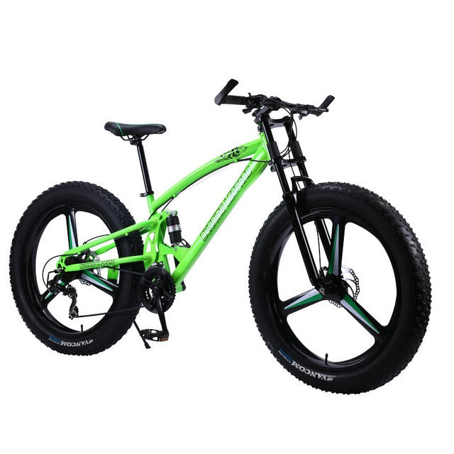 Cambio de velocidad de la bicicleta de grasa Bicicleta de montaña de fondo, neumáticos súper anchos 4.0, bicicleta de arena y nieve, bicicleta de estudiante masculino y femenino