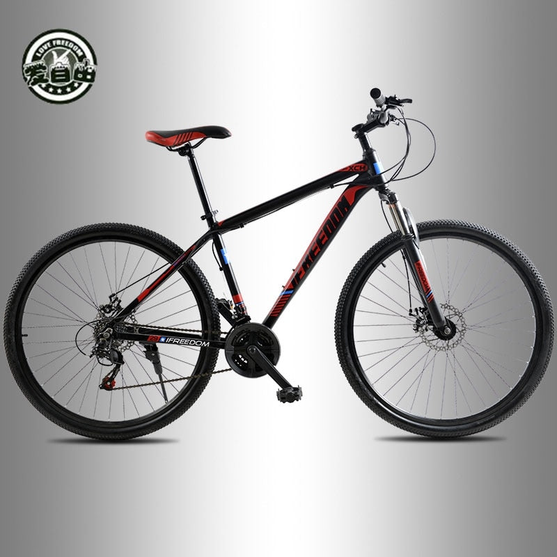 Love Freedom de Alta Calidad de 29 Pulgadas Bicicleta de Montaña 21/24 Velocidad Marco de Aluminio Delantero y Trasero Freno de Disco Mecánico