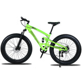 Cambio de velocidad de la bicicleta de grasa Bicicleta de montaña de fondo, neumáticos súper anchos 4.0, bicicleta de arena y nieve, bicicleta de estudiante masculino y femenino