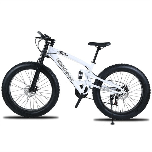 Cambio de velocidad de la bicicleta de grasa Bicicleta de montaña de fondo, neumáticos súper anchos 4.0, bicicleta de arena y nieve, bicicleta de estudiante masculino y femenino