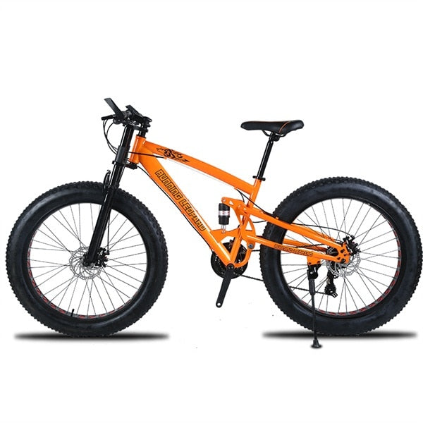 Cambio de velocidad de la bicicleta de grasa Bicicleta de montaña de fondo, neumáticos súper anchos 4.0, bicicleta de arena y nieve, bicicleta de estudiante masculino y femenino