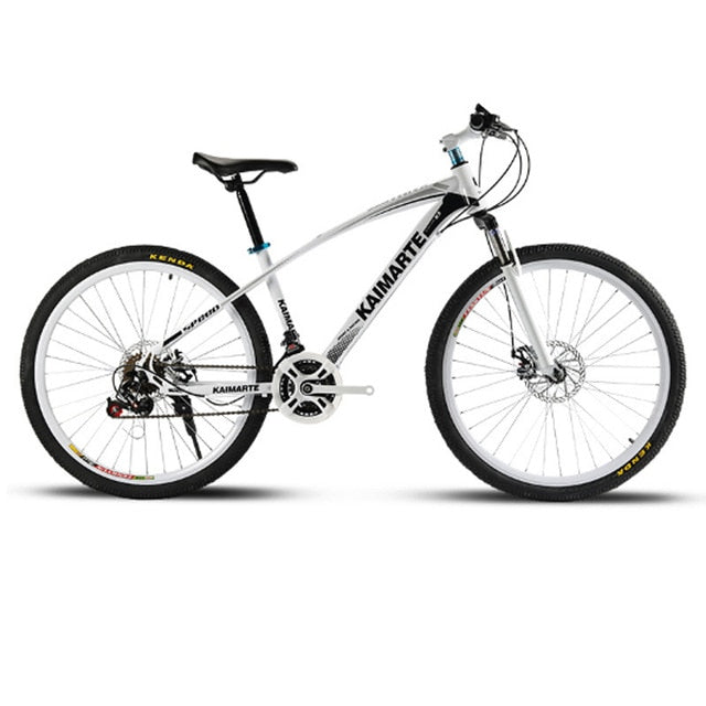 Bicicleta de montaña de 24 y 26 pulgadas Bicicleta de 21 velocidades Frenos de disco delanteros y traseros Bicicleta con bicicleta amortiguadora que absorbe los golpes