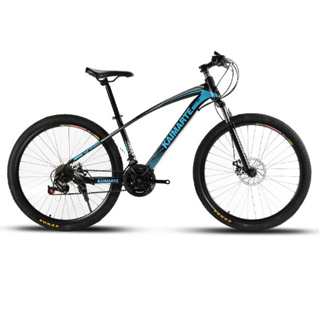 Bicicleta de montaña de 24 y 26 pulgadas Bicicleta de 21 velocidades Frenos de disco delanteros y traseros Bicicleta con bicicleta amortiguadora que absorbe los golpes