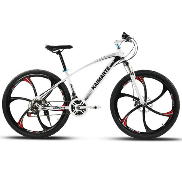Bicicleta de montaña de 24 y 26 pulgadas Bicicleta de 21 velocidades Frenos de disco delanteros y traseros Bicicleta con bicicleta amortiguadora que absorbe los golpes