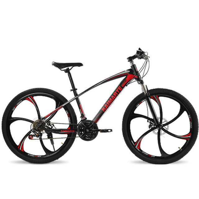 Bicicleta de montaña de 24 y 26 pulgadas Bicicleta de 21 velocidades Frenos de disco delanteros y traseros Bicicleta con bicicleta amortiguadora que absorbe los golpes
