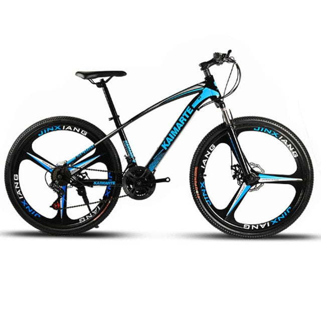 Bicicleta de montaña de 24 y 26 pulgadas Bicicleta de 21 velocidades Frenos de disco delanteros y traseros Bicicleta con bicicleta amortiguadora que absorbe los golpes