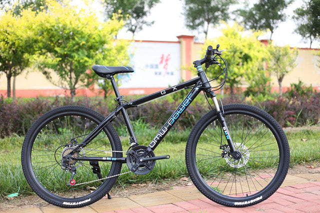 Bicicleta de montaña 26 pulgadas de acero 24 velocidades Alta velocidad de carbono, doble disco, frenos, bicicletas de carretera, bicicletas deportivas