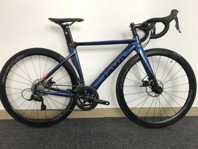 2019 JAVA SILURO Bicicleta de carretera 700C Cuadro de aluminio con horquilla de carbono Freno de disco R3000 18 Velocidad Bicicleta Aero Racing